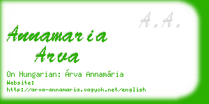 annamaria arva business card