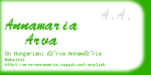 annamaria arva business card